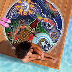 Custom NAIDOC Week 2024 Western Bulldogs Beach Blanket Australia Aboriginal Dot Painting