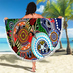 Custom NAIDOC Week 2024 Western Bulldogs Beach Blanket Australia Aboriginal Dot Painting