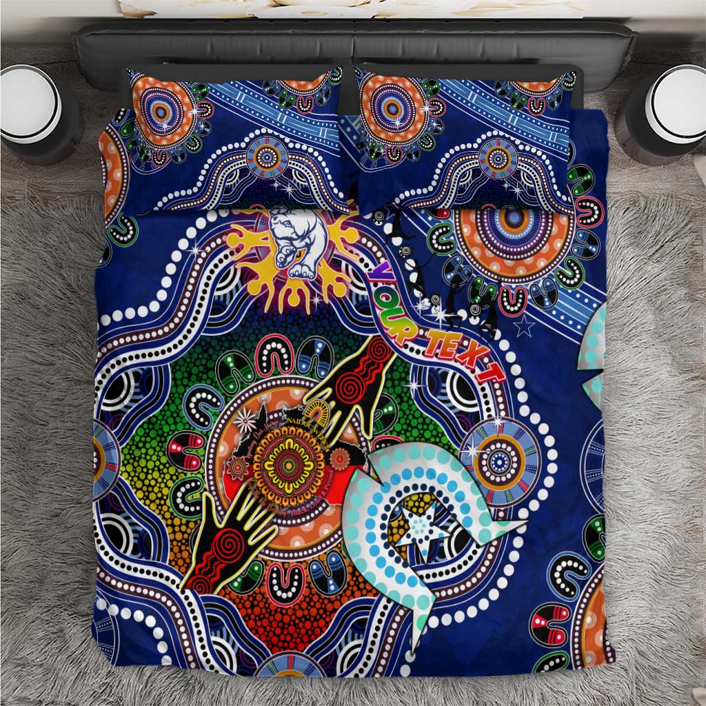 Custom NAIDOC Week 2024 Western Bulldogs Bedding Set Australia Aboriginal Dot Painting