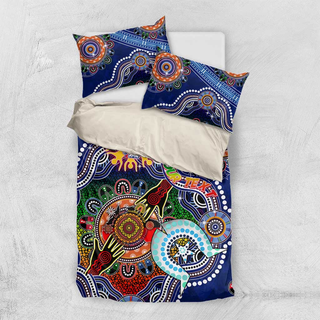 Custom NAIDOC Week 2024 Western Bulldogs Bedding Set Australia Aboriginal Dot Painting