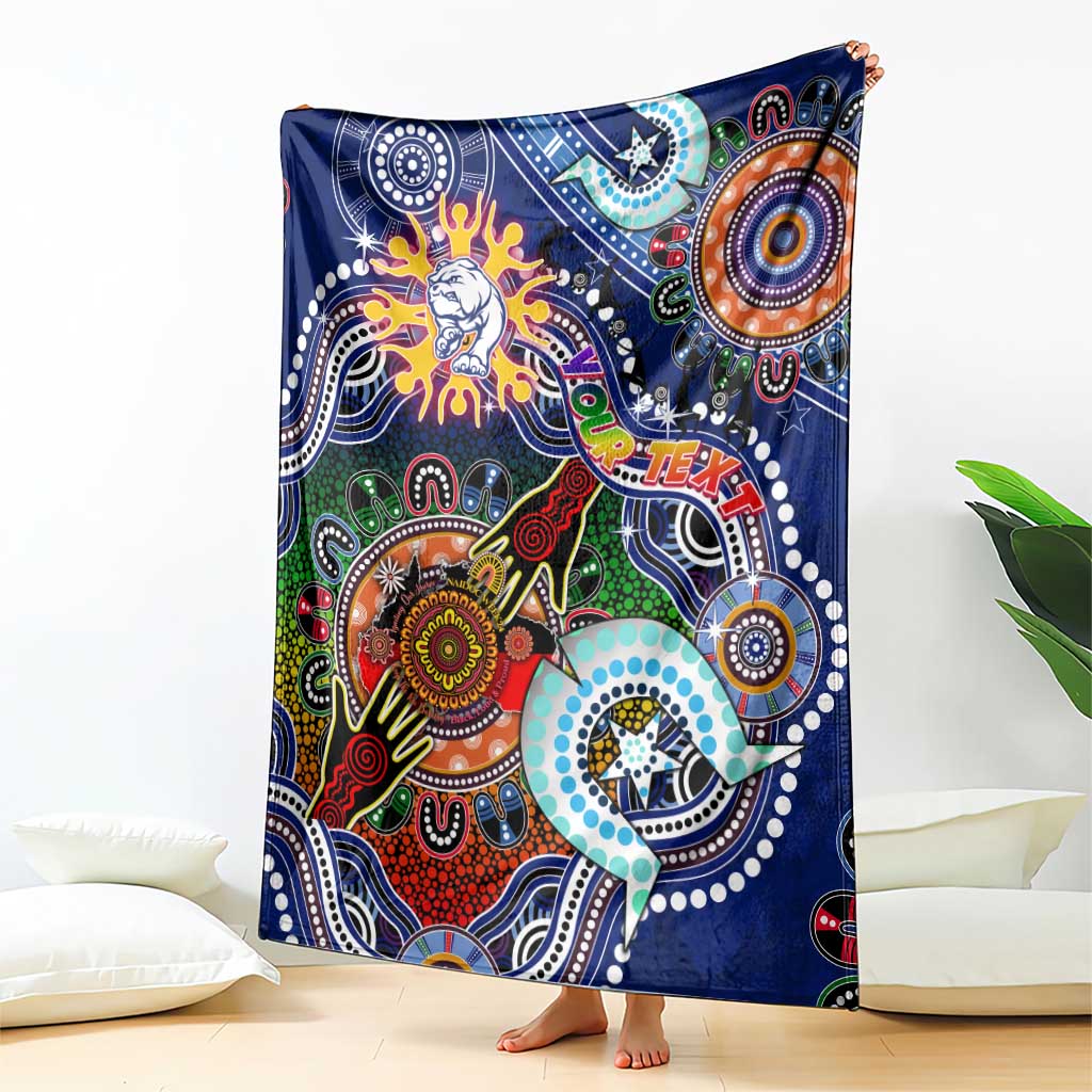 Custom NAIDOC Week 2024 Western Bulldogs Blanket Australia Aboriginal Dot Painting