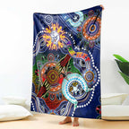 Custom NAIDOC Week 2024 Western Bulldogs Blanket Australia Aboriginal Dot Painting
