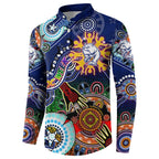 Custom NAIDOC Week 2024 Western Bulldogs Button Sweatshirt Australia Aboriginal Dot Painting