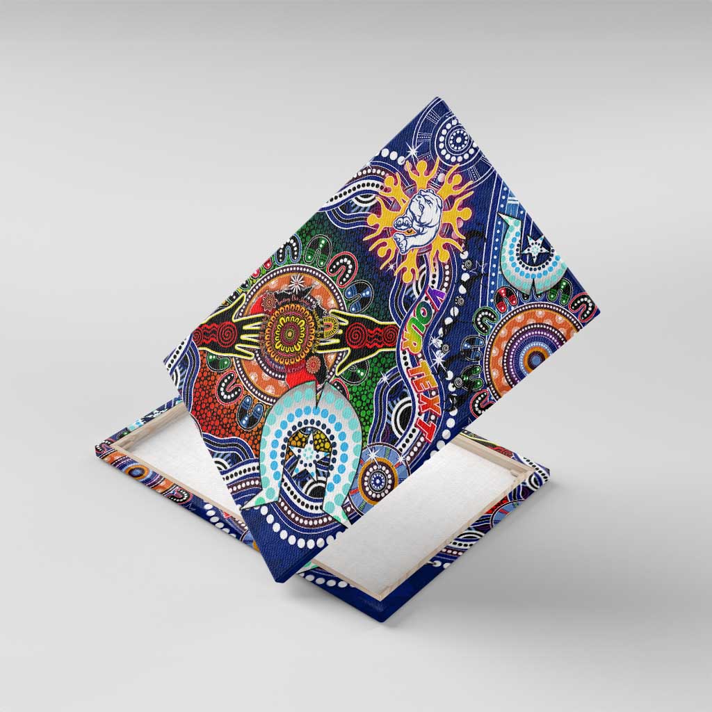 Custom NAIDOC Week 2024 Western Bulldogs Canvas Wall Art Australia Aboriginal Dot Painting
