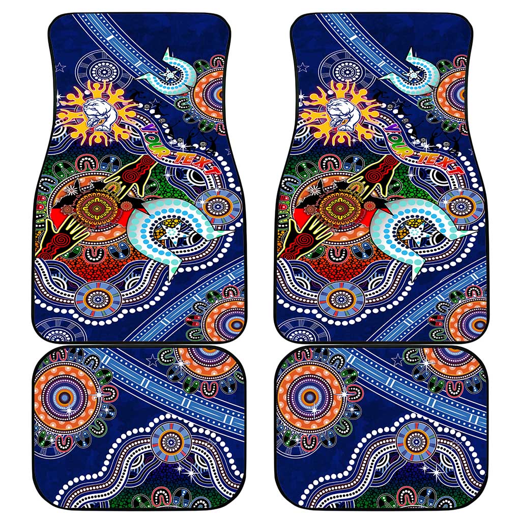 Custom NAIDOC Week 2024 Western Bulldogs Car Mats Australia Aboriginal Dot Painting