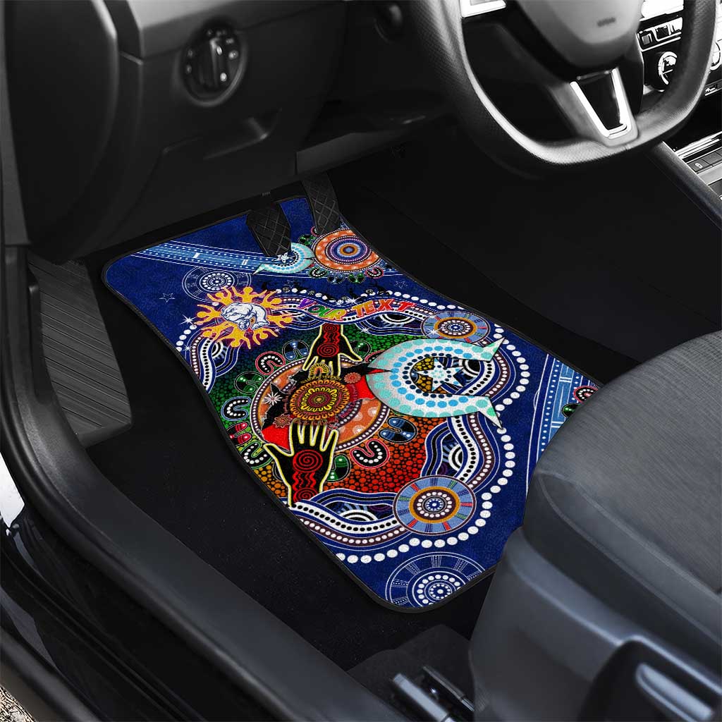 Custom NAIDOC Week 2024 Western Bulldogs Car Mats Australia Aboriginal Dot Painting