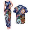 Custom NAIDOC Week 2024 Western Bulldogs Couples Matching Tank Maxi Dress and Hawaiian Shirt Australia Aboriginal Dot Painting