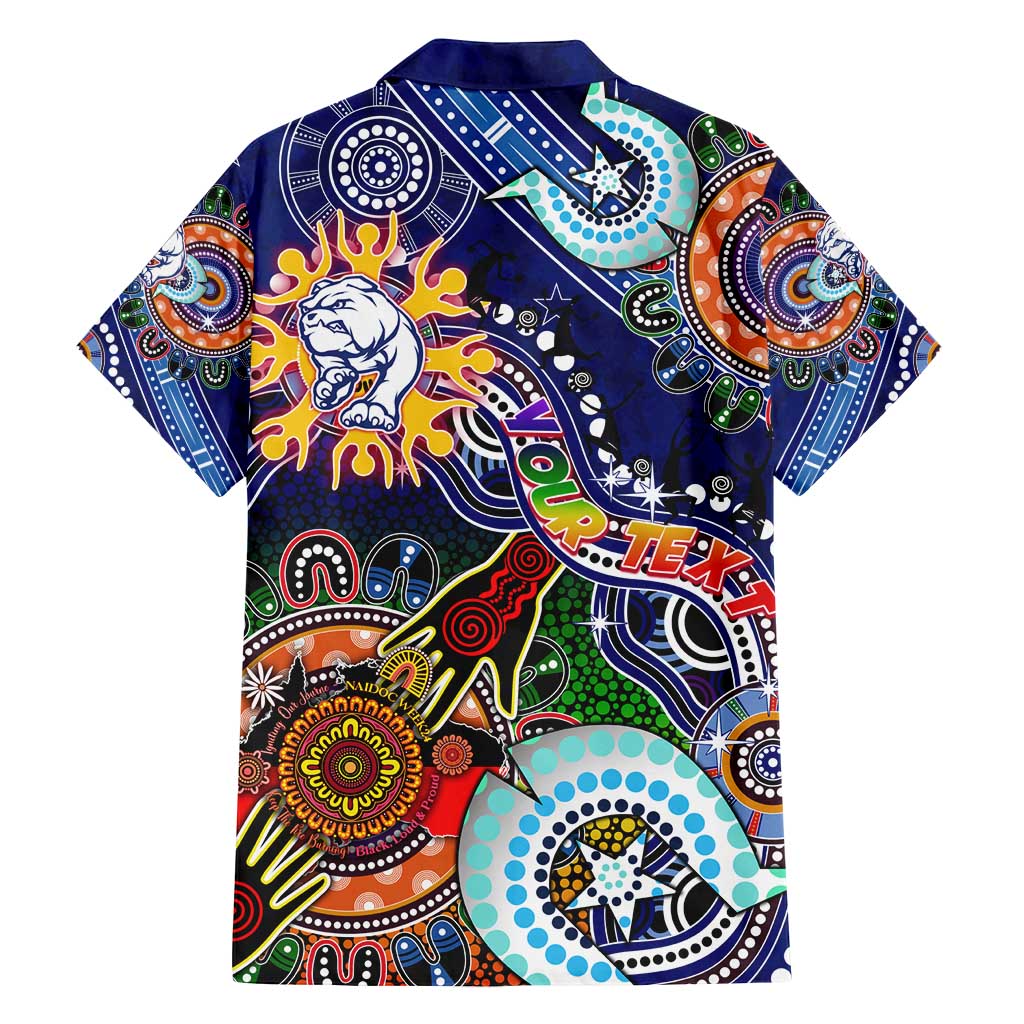 Custom NAIDOC Week 2024 Western Bulldogs Family Matching Long Sleeve Bodycon Dress and Hawaiian Shirt Australia Aboriginal Dot Painting