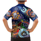 Custom NAIDOC Week 2024 Western Bulldogs Family Matching Mermaid Dress and Hawaiian Shirt Australia Aboriginal Dot Painting