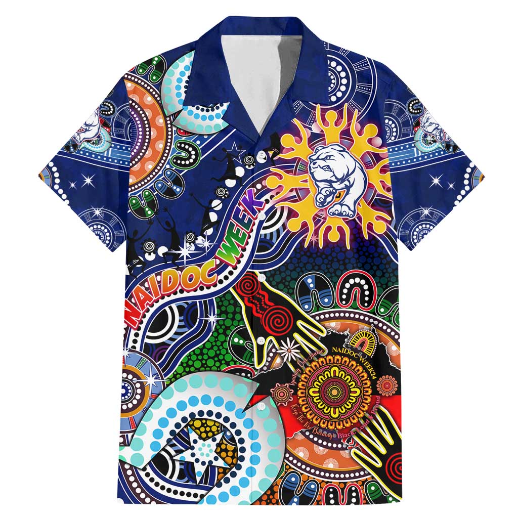 Custom NAIDOC Week 2024 Western Bulldogs Family Matching Mermaid Dress and Hawaiian Shirt Australia Aboriginal Dot Painting