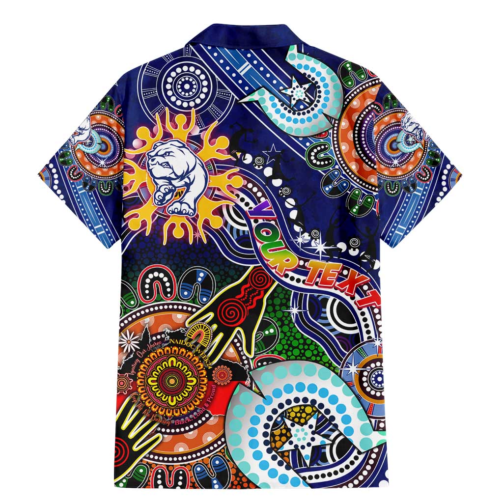 Custom NAIDOC Week 2024 Western Bulldogs Family Matching Mermaid Dress and Hawaiian Shirt Australia Aboriginal Dot Painting