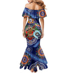 Custom NAIDOC Week 2024 Western Bulldogs Family Matching Mermaid Dress and Hawaiian Shirt Australia Aboriginal Dot Painting