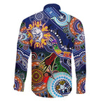 Custom NAIDOC Week 2024 Western Bulldogs Family Matching Off Shoulder Maxi Dress and Hawaiian Shirt Australia Aboriginal Dot Painting