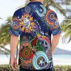Custom NAIDOC Week 2024 Western Bulldogs Hawaiian Shirt Australia Aboriginal Dot Painting