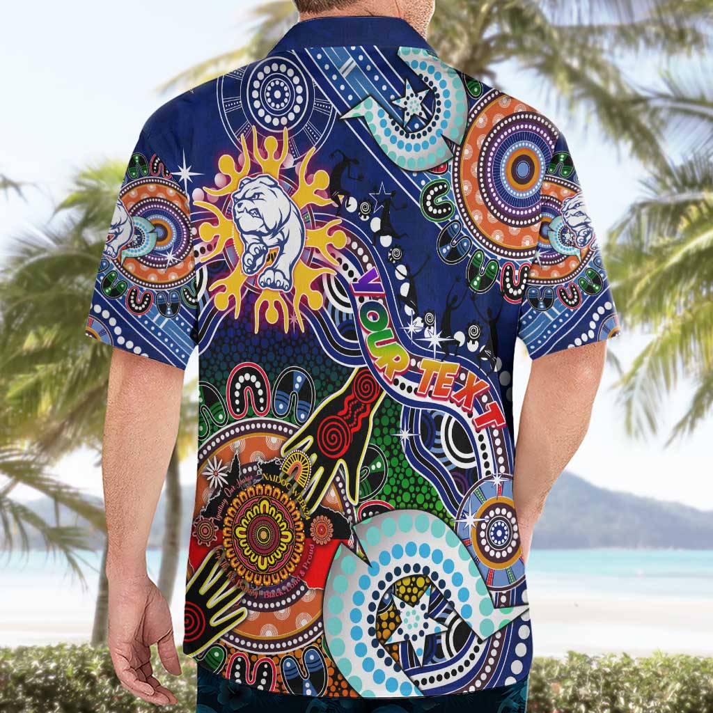 Custom NAIDOC Week 2024 Western Bulldogs Hawaiian Shirt Australia Aboriginal Dot Painting