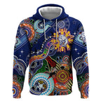 Custom NAIDOC Week 2024 Western Bulldogs Hoodie Australia Aboriginal Dot Painting