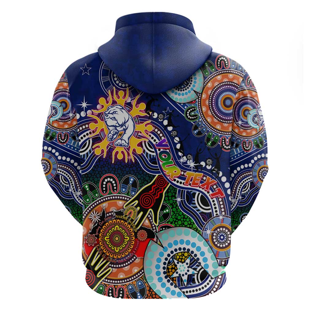 Custom NAIDOC Week 2024 Western Bulldogs Hoodie Australia Aboriginal Dot Painting