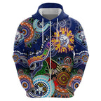Custom NAIDOC Week 2024 Western Bulldogs Hoodie Australia Aboriginal Dot Painting