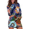 Custom NAIDOC Week 2024 Western Bulldogs Hoodie Dress Australia Aboriginal Dot Painting