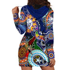 Custom NAIDOC Week 2024 Western Bulldogs Hoodie Dress Australia Aboriginal Dot Painting