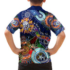 Custom NAIDOC Week 2024 Western Bulldogs Kid Hawaiian Shirt Australia Aboriginal Dot Painting