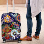 Custom NAIDOC Week 2024 Western Bulldogs Luggage Cover Australia Aboriginal Dot Painting