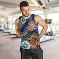 Custom NAIDOC Week 2024 Western Bulldogs Men Tank Top Australia Aboriginal Dot Painting