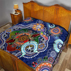 Custom NAIDOC Week 2024 Western Bulldogs Quilt Australia Aboriginal Dot Painting