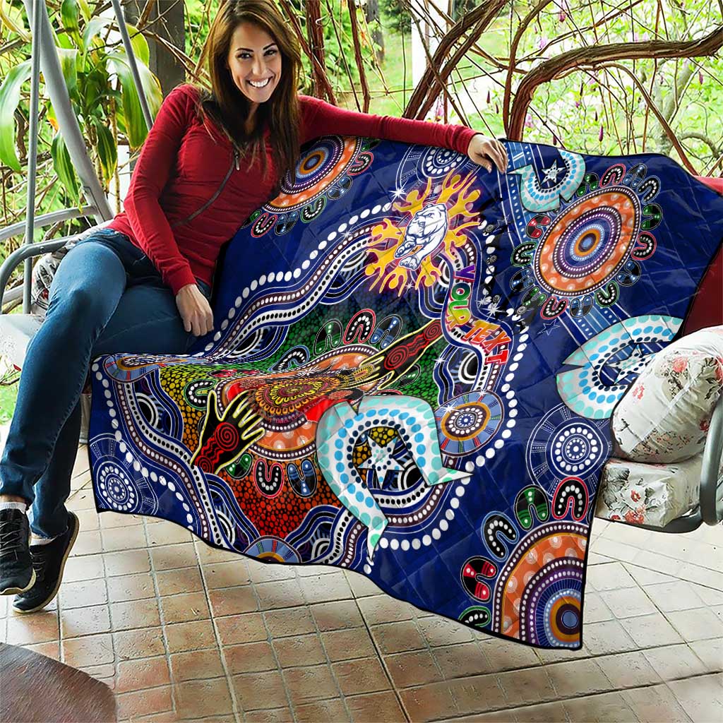 Custom NAIDOC Week 2024 Western Bulldogs Quilt Australia Aboriginal Dot Painting