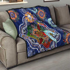 Custom NAIDOC Week 2024 Western Bulldogs Quilt Australia Aboriginal Dot Painting