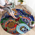 Custom NAIDOC Week 2024 Western Bulldogs Round Carpet Australia Aboriginal Dot Painting
