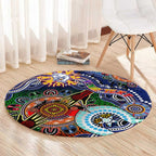 Custom NAIDOC Week 2024 Western Bulldogs Round Carpet Australia Aboriginal Dot Painting