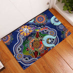 Custom NAIDOC Week 2024 Western Bulldogs Rubber Doormat Australia Aboriginal Dot Painting