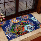 Custom NAIDOC Week 2024 Western Bulldogs Rubber Doormat Australia Aboriginal Dot Painting