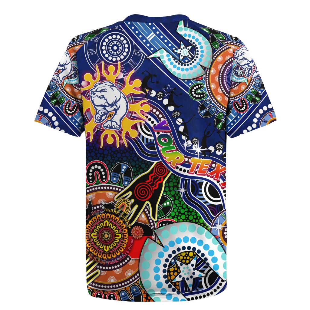 Custom NAIDOC Week 2024 Western Bulldogs Rugby Jersey Australia Aboriginal Dot Painting