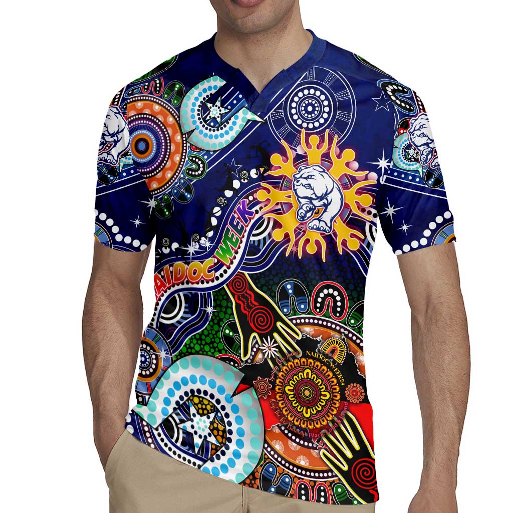 Custom NAIDOC Week 2024 Western Bulldogs Rugby Jersey Australia Aboriginal Dot Painting