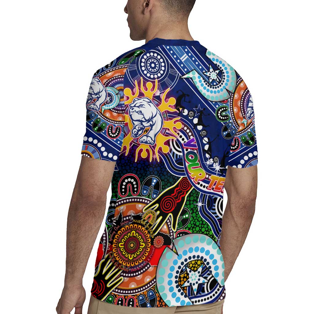 Custom NAIDOC Week 2024 Western Bulldogs Rugby Jersey Australia Aboriginal Dot Painting