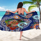 Custom NAIDOC Week 2024 Western Bulldogs Sarong Australia Aboriginal Dot Painting