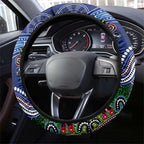 NAIDOC Week 2024 Western Bulldogs Steering Wheel Cover Australia Aboriginal Dot Painting