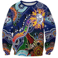 Custom NAIDOC Week 2024 Western Bulldogs Sweatshirt Australia Aboriginal Dot Painting