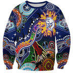 Custom NAIDOC Week 2024 Western Bulldogs Sweatshirt Australia Aboriginal Dot Painting