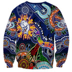 Custom NAIDOC Week 2024 Western Bulldogs Sweatshirt Australia Aboriginal Dot Painting