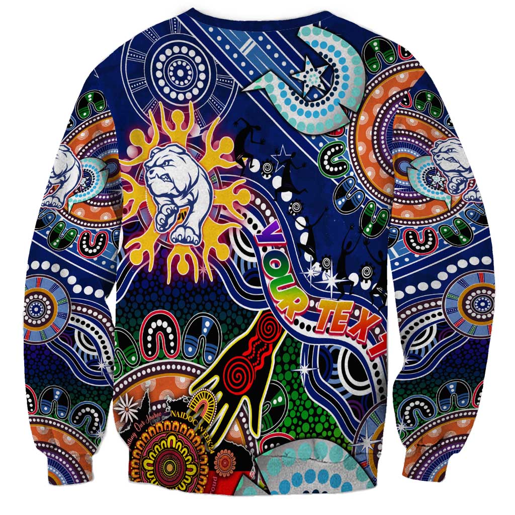 Custom NAIDOC Week 2024 Western Bulldogs Sweatshirt Australia Aboriginal Dot Painting