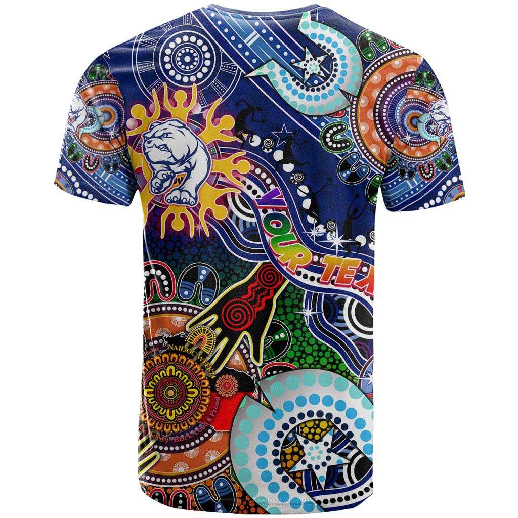 Custom NAIDOC Week 2024 Western Bulldogs T Shirt Australia Aboriginal Dot Painting