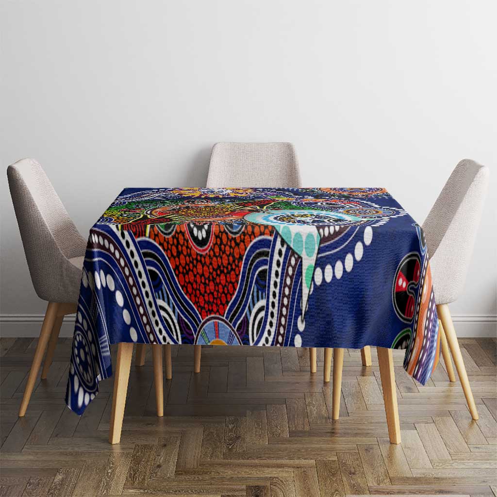 Custom NAIDOC Week 2024 Western Bulldogs Tablecloth Australia Aboriginal Dot Painting