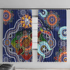 Custom NAIDOC Week 2024 Western Bulldogs Window Curtain Australia Aboriginal Dot Painting
