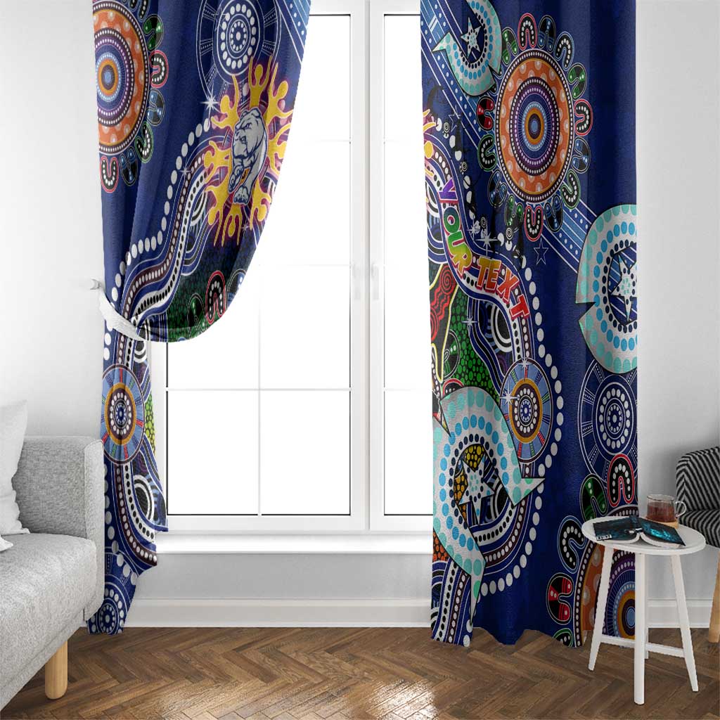 Custom NAIDOC Week 2024 Western Bulldogs Window Curtain Australia Aboriginal Dot Painting