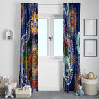 Custom NAIDOC Week 2024 Western Bulldogs Window Curtain Australia Aboriginal Dot Painting