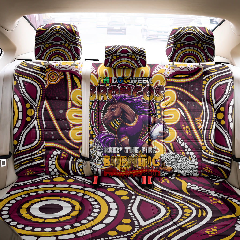NAIDOC Week 2024 Broncos Back Car Seat Cover Mascot Rugby