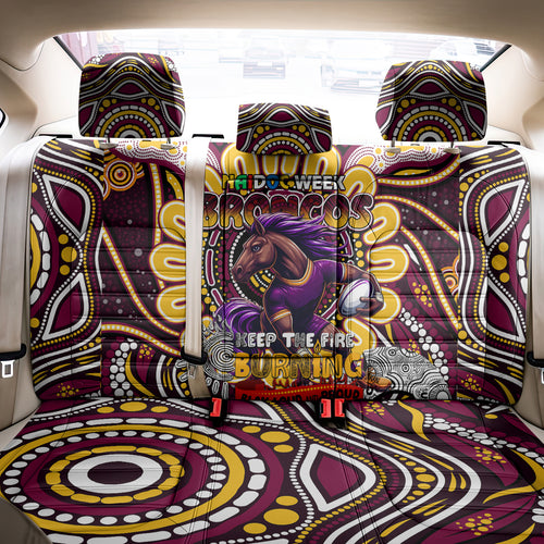 NAIDOC Week 2024 Broncos Back Car Seat Cover Mascot Rugby